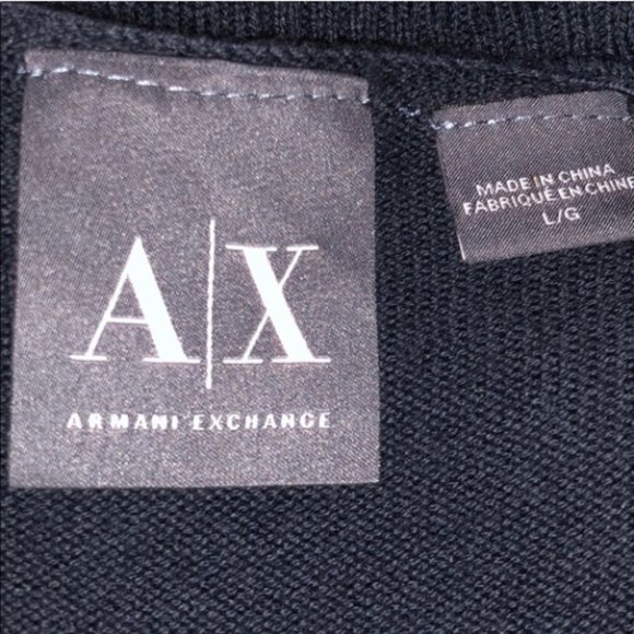 ✨On Hold✨A | X  Armani Exchange Blue & Black Hoodie Cardigan✨ - Picture 10 of 12